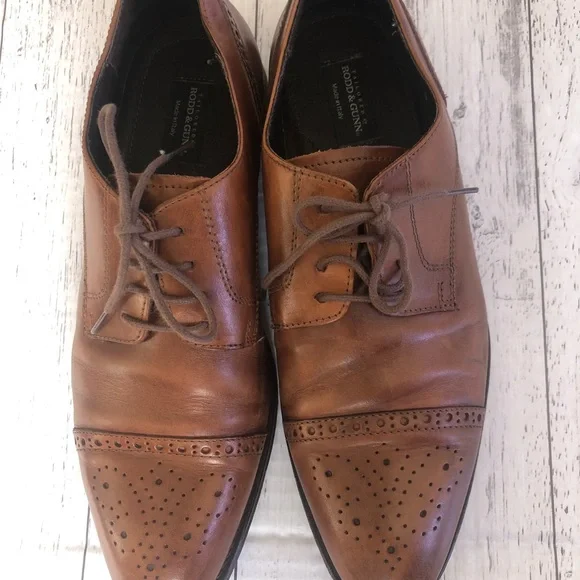 🌿 RODD & GUNN 🌿 men’s Italian leather brogues size 41 - Picture 3 of 7